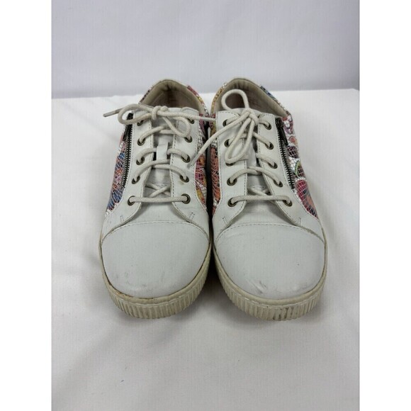 Born Mosaic Tamara Tamera Sneakers White Leather Brights 11 - Picture 5 of 12